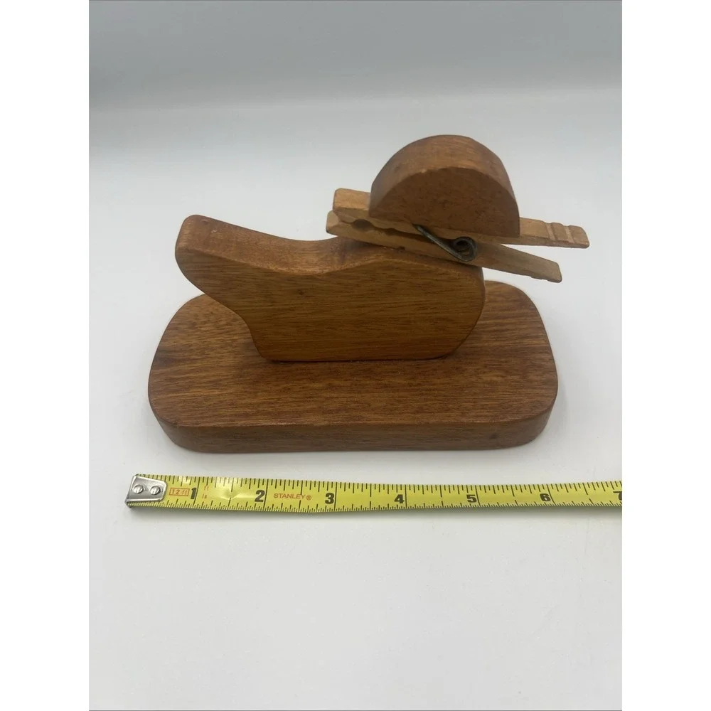 Handmade Wooden Duck Recipe Note‎ Pencil Holder Folk Art Farmhouse